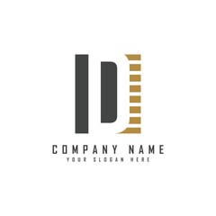 Alphabet capital logo. Creative design concept square shape