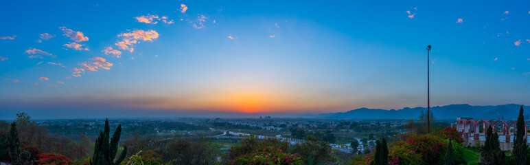 sunset over islamabad