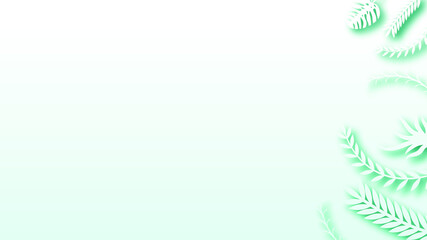 Abstract Background Summer Leaves With Shadows Vector Design Style Template