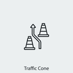 traffic cone icon vector sign symbol