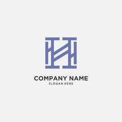 Obraz premium Strong letter h logo design