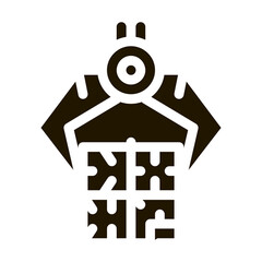 industrial building crane icon Vector Glyph Illustration