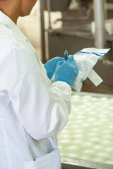 health check in a dairy for the production of buffalo mozzarella from Campania