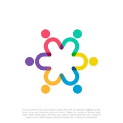 Global Community Logo Icon Elements Template. Community human Logo template vector. Community health care. Abstract Community logo. Human Resources Consulting Company.