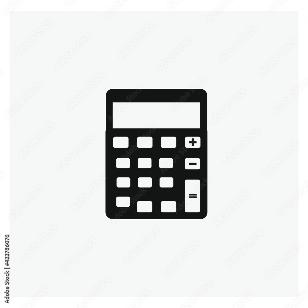 Poster calculator vector icon. editable stroke. linear style sign for use on web design and mobile apps, lo