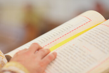 person reading a book