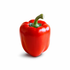 Sweet red pepper isolated on a white background.