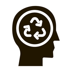 environmentally friendly person icon Vector Glyph Illustration