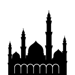 Fototapeta premium illustration vector graphic of the Masjid Nabawi Makkah Madinah, Islamic Moslem, for the banner of the recitation event