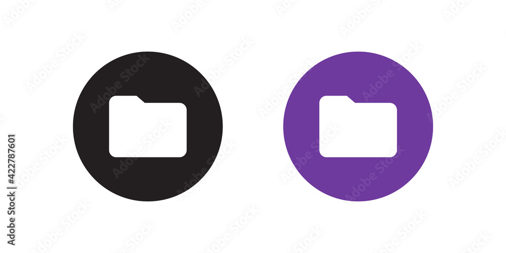 Poster File Manager Application Icon Vector in Flat Design. Database Folder Symbol Images
