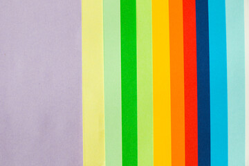 Colorful paper background, paper board and geometric figures