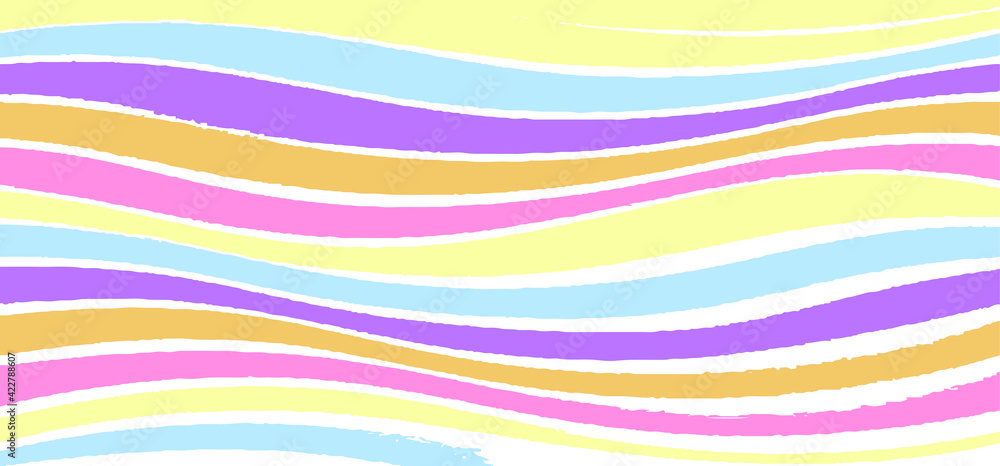Poster colorful vector brush srokes texture. distressed uneven background made of lines of different colors