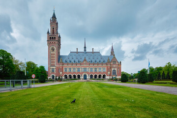 The Peace Palace international law administrative building in The Hague, the Netherlands