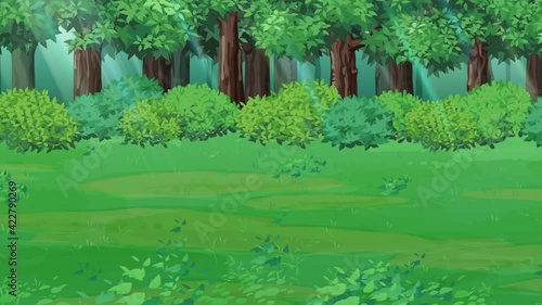 森と草原の風景動画 横スクロールゲームの背景 ループ Wall Mural ふわぷか 森と草原の風景動画 横スクロールゲームの背景 ループ Wall Mural ふわぷか