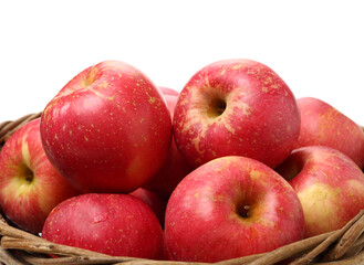 Apples from Aksu, Xinjiang, China on white background