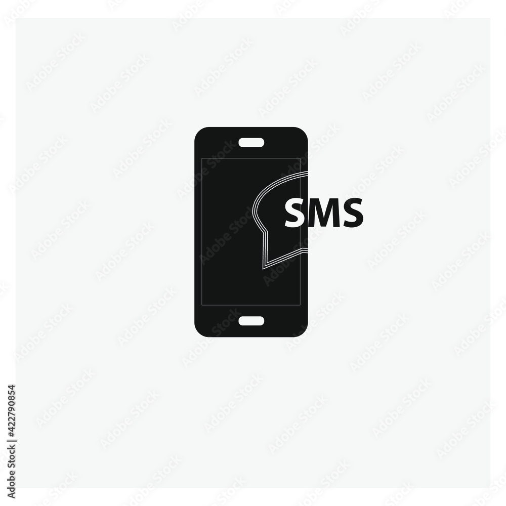 Poster sms vector icon. editable stroke. symbol in line art style for design, presentation, website or apps