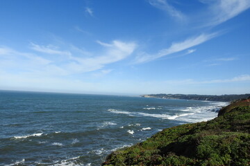 The beautiful scenery of the northern California coast, as seen off the Pacific Coast Highway, State Route 1.