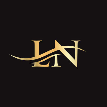 LN letter logo. Initial LN letter business logo design vector template