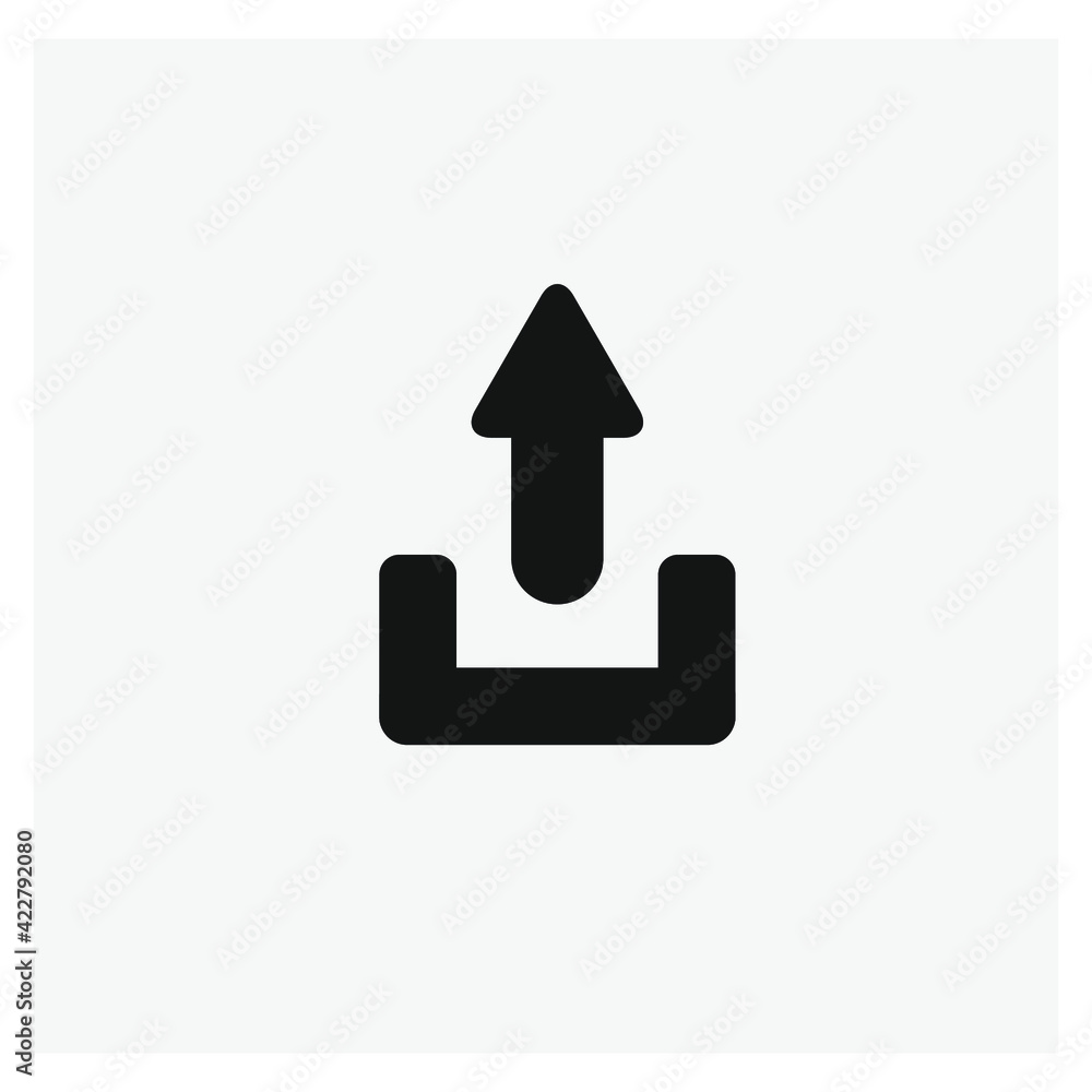 Poster upload icon vector icon. editable stroke. linear style sign for use on web design and mobile apps, l