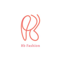 initials pink logo letter for fashion business