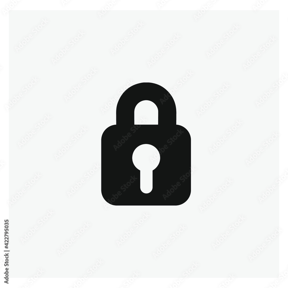 Poster lock vector icon. editable stroke. linear style sign for use on web design and mobile apps, logo. sy