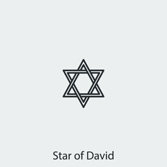 star of David icon  vector sign symbol