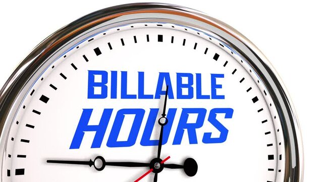 Billable Hours Time Clock Record Keeping Accounting Invoice Work 3d Illustration