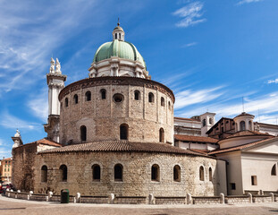 Fototapeta na wymiar Old Cathedral Brescia Lombardy Northern Italy