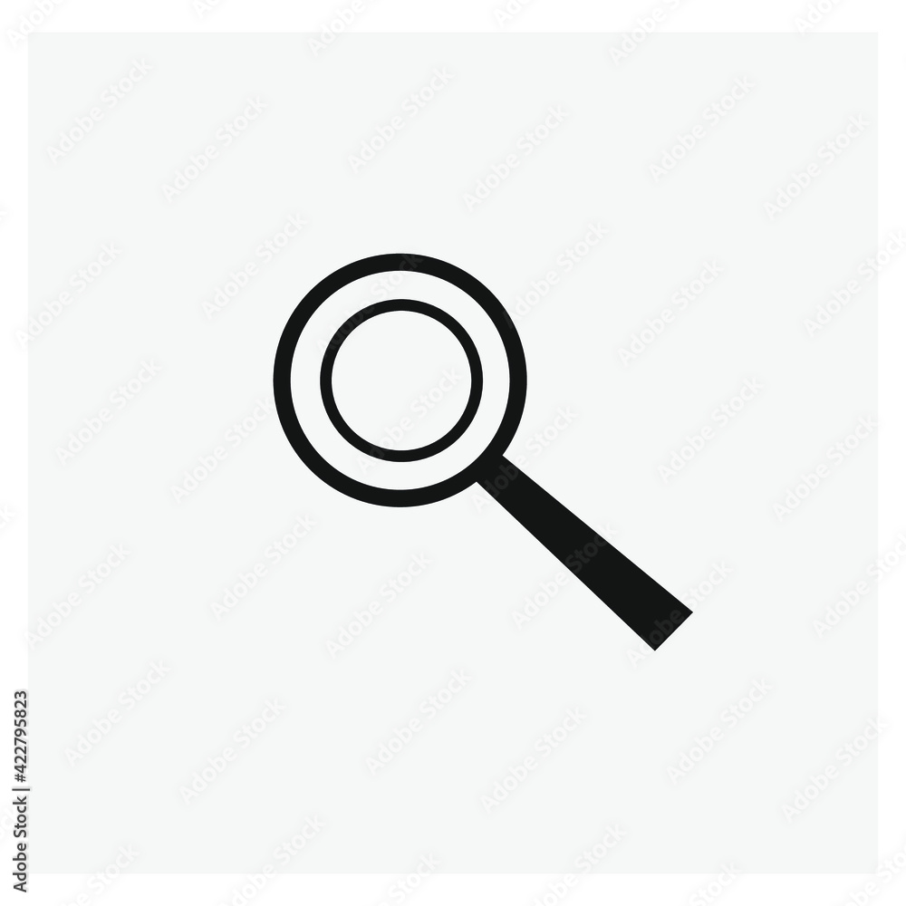 Poster magnifying glass vector icon. editable stroke. linear style sign for use on web design and mobile ap