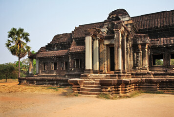 Library of Angkor Wat - Capital temple. Siem Reap province. Cambodia