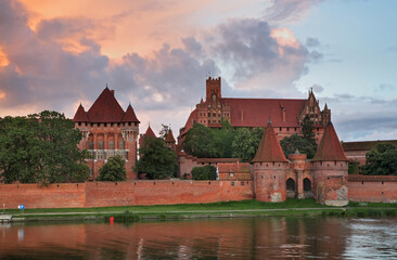 Obraz premium Castle of Teutonic Order in Malbork. Pomeranian voivodeship. Poland