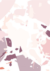 Terrazzo modern abstract template. Pink and