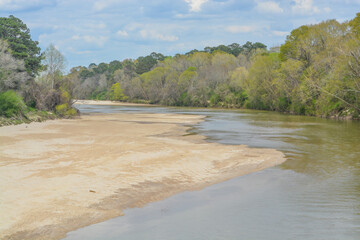 The Homochitto River flowing peacefully through the forest in Franklin County, Mississippi