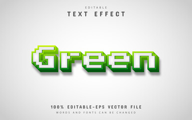 Green pixel text effect