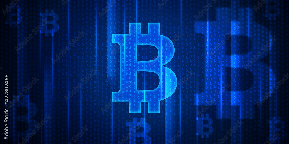 Poster abstract modern technological concept backdrop design with glowing and blur crypto concept
