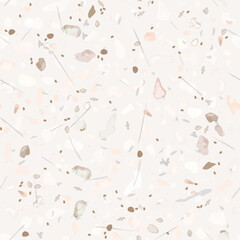 Terrazzo Texture Vector. Flooring Seamless Pattern