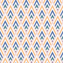 Color rhombus background. Vector seamless geometric pattern
