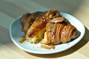 croissant ,caramel croissant or chocolate croissant