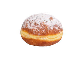Bright tasty berliner donut ball isolated on the white background