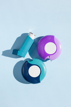 asthma inhaler medicine. medical treatment