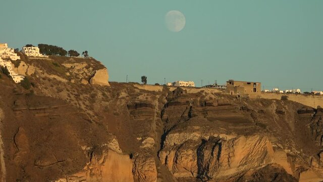 Sunset over Santorini island