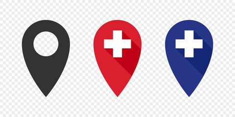 Obraz premium Pointer icons. Pointer of vaccine. Vaccination station. Vaccination concept. Vector illustration