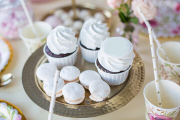 birthday cake and candy bar	
