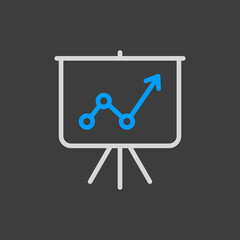 Flip-chart vector icon isolated on the white