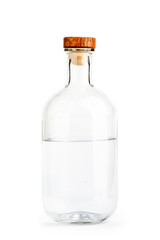 empty bottle isolated on white background.