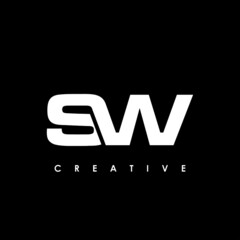 SW Letter Initial Logo Design Template Vector Illustration