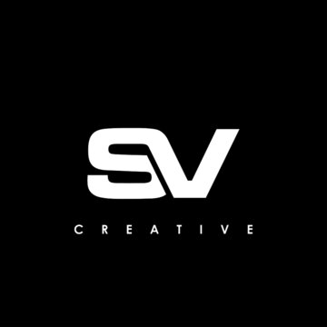 SV Letter Initial Logo Design Template Vector Illustration