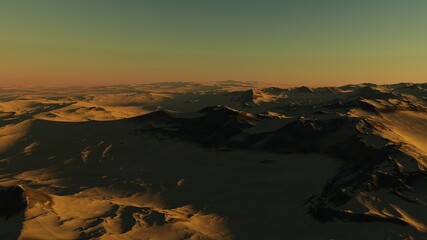 view from a beautiful planet, beautiful space background 3d render