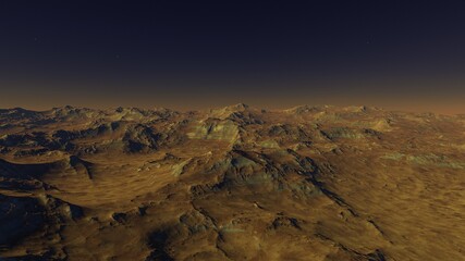 view from a beautiful planet, beautiful space background 3d render