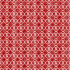 Illustration red dollar signs material pattern background that is seamless